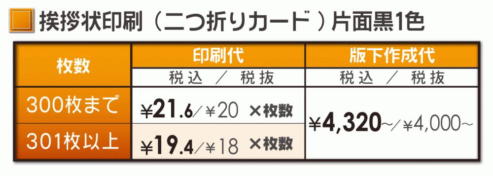 二つ折りカード①