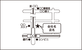 地図　名刺　①